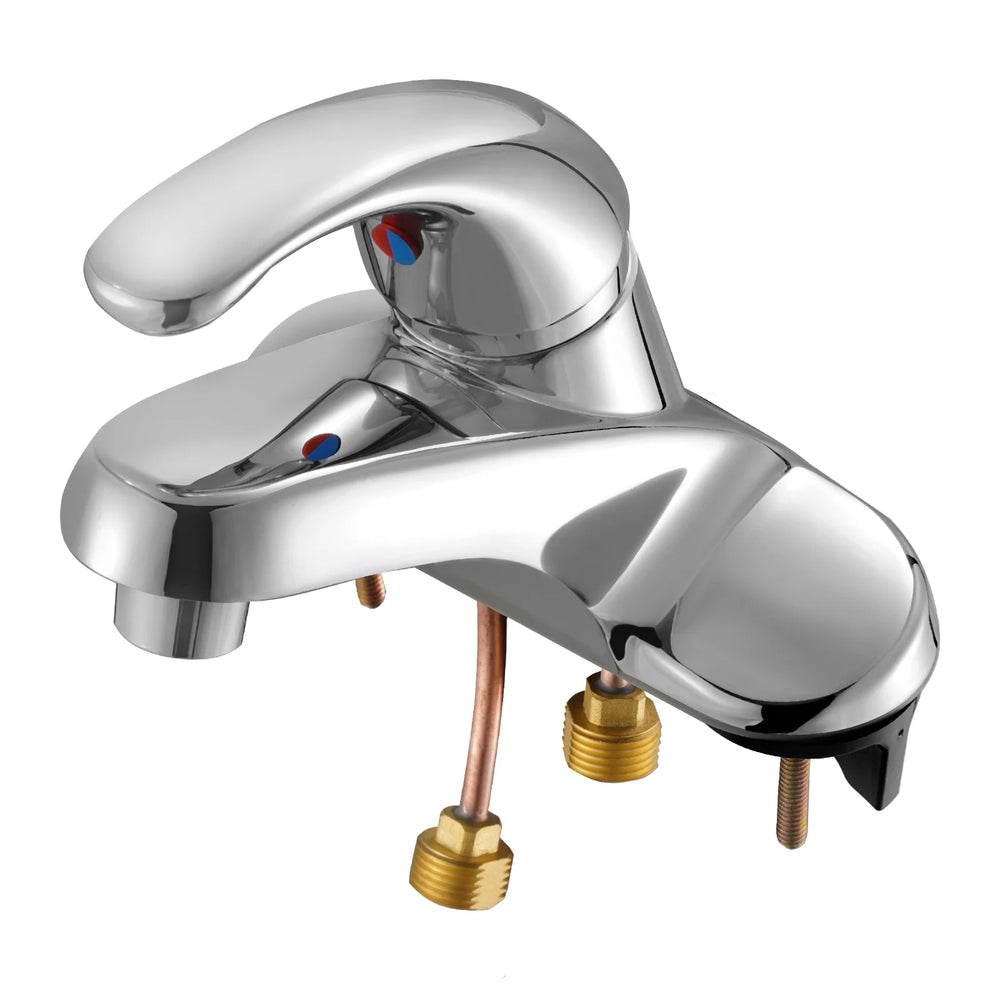 UTOPIA 8IN WASHERLESS KITCHEN FAUCET CHROME W/CLEAR HANDLES