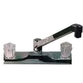 UTOPIA 8IN WASHERLESS KITCHEN FAUCET CHROME W/CLEAR HANDLES