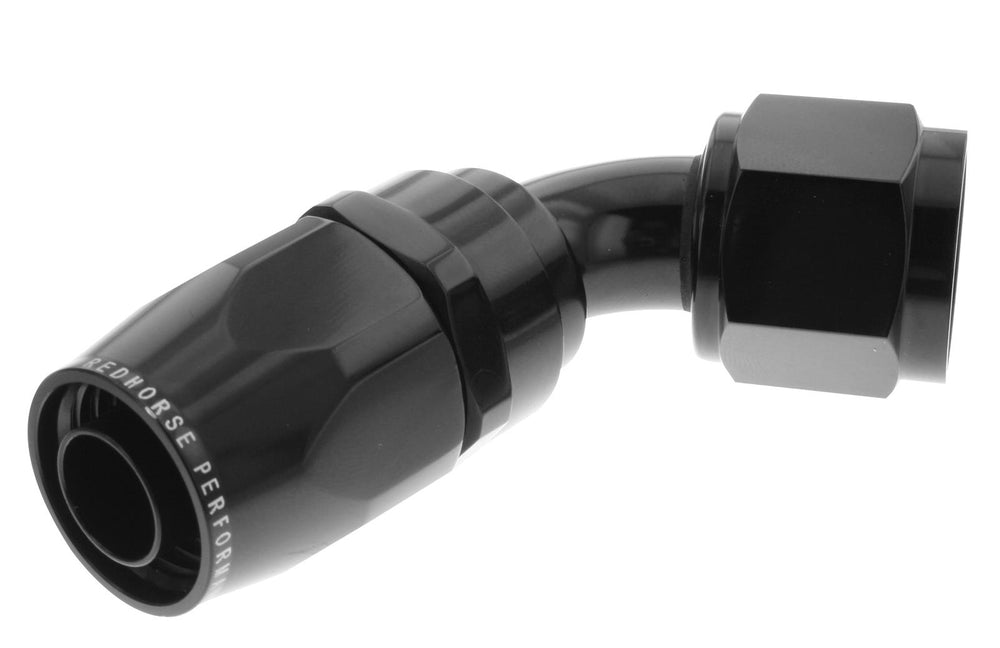 08 60 DEGREE FEMALE ALUMINUM HOSE END BLACK