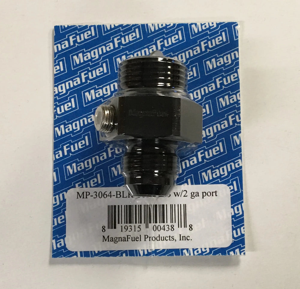 #10 to #12 O-Ring Male Adapter Fitting w/Gauge