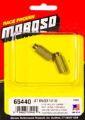 Moroso Jet Spacer - Holley - 1/4in-32 STD - Brass - 2 Pack