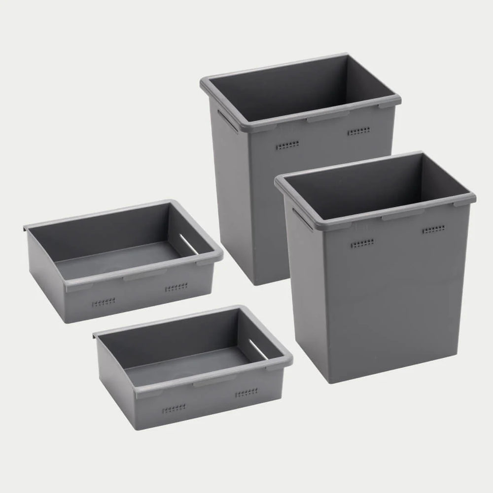 VX VY DRAWER SYSTEMS DEEP STASH BINS (SET OF TWO) GREY