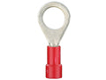 RED VINYL RING TERMINAL 8 GAUGE #10 - PACKAGE OF 25
