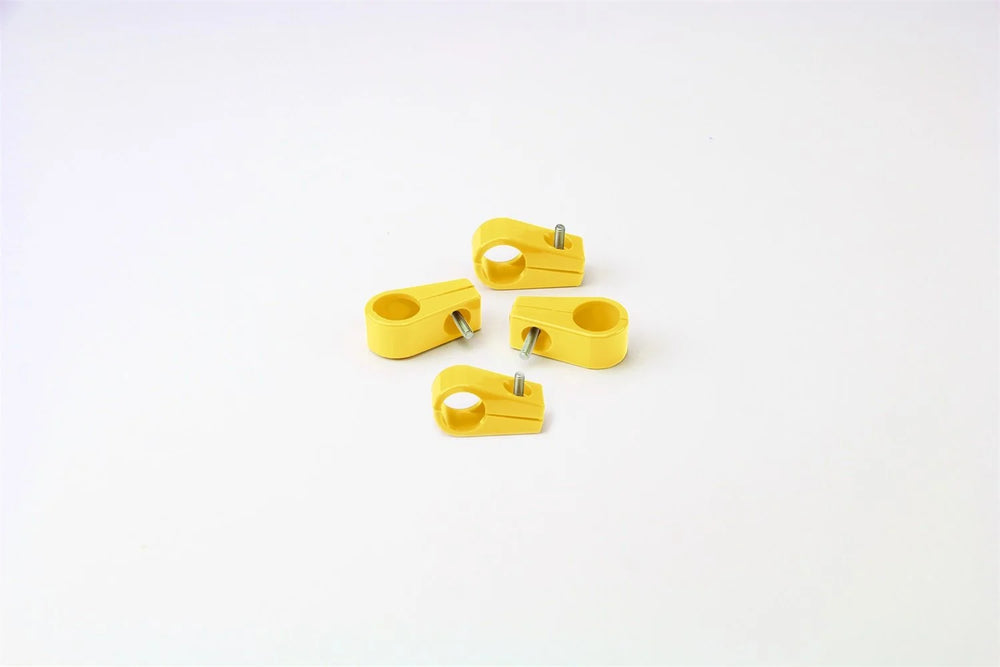 TCLAMP SINGLE PLACE 9/16IN (#6AN) 4 PIECES YELLOW