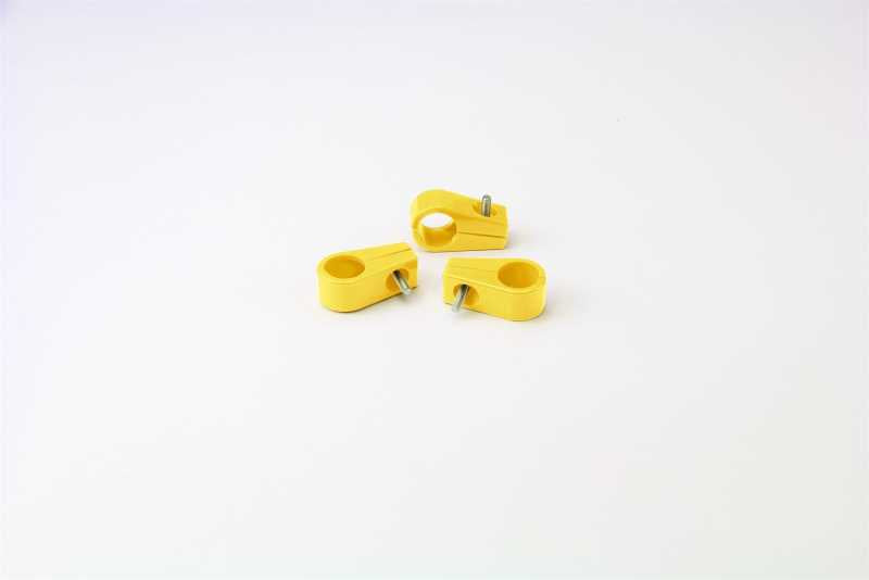 TCLAMP SINGLE PLACE 13/16IN (#10AN) 3 PIECES YELLOW