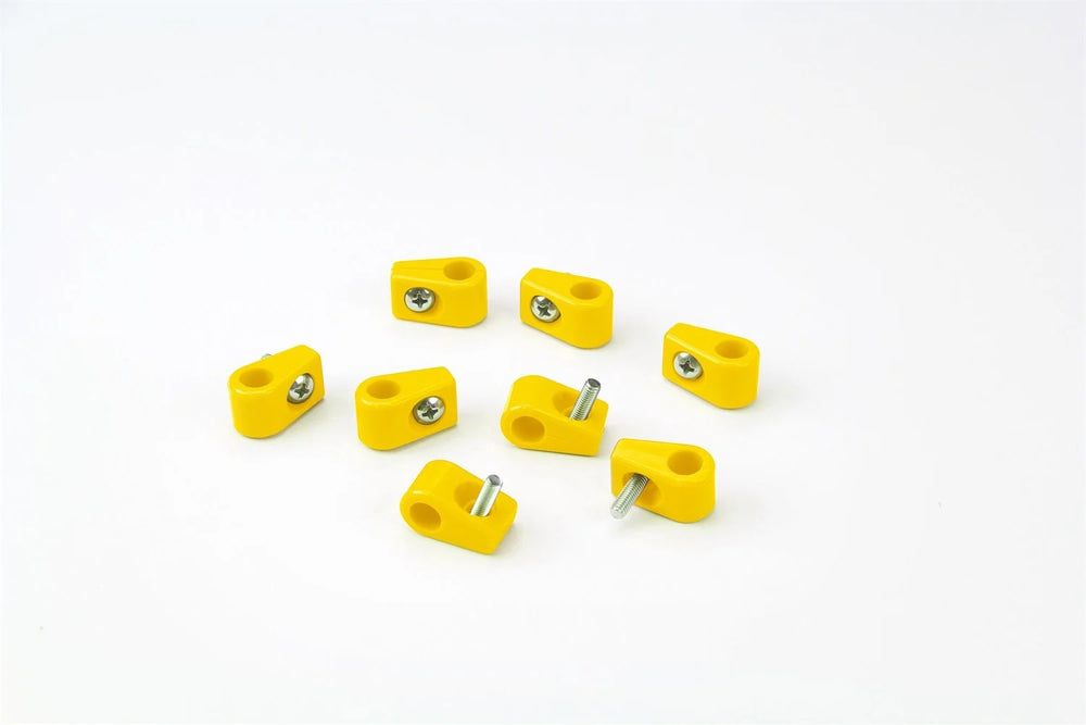 TCLAMP SINGLE PLACE 1/4IN 8 PIECES YELLOW