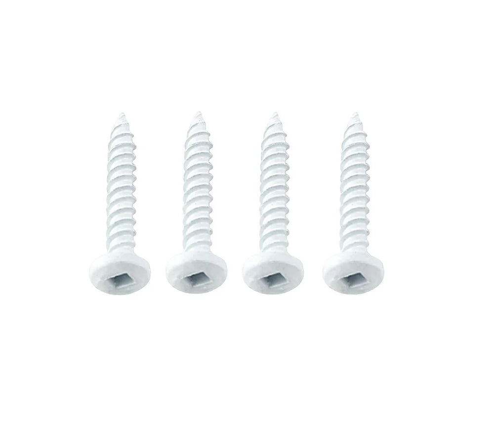 PAN HEAD SQUARE RECESS SCREW 8 X 1 WHITE (500/CTN)