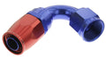 08 120 DEGREE FEMALE ALUMINUM HOSE END RED&BLUE