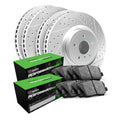 R1 16-24 Chevrolet Camaro Front & Rear GEO-Carbon Drilled & Slotted Rotors w/Performance Sport Pads