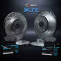R1 15-22 Volkswagen GTI Front & Rear Drill & Slot Silver Rotors w/Ceramic Pads
