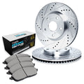 R1 18-26 Toyota GR Supra Front Drill & Slot Silver Rotors w/Euro Ceramic Pads