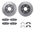 R1 07-20 GMC Yukon XL 1500 Rear Drill & Slot Silver Rotors w/Ceramic Pads & Hardware