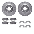 R1 13-25 Nissan Altima Front Drill & Slot Silver Rotors w/Ceramic Pads & Hardware