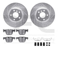 R1 12-20 BMW 440i Rear Drill & Slot Silver Rotors w/Euro Ceramic Pads & Hardware