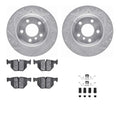R1 07-19 BMW X6 Rear Drill & Slot Silver Rotors w/Ceramic Pads & Hardware