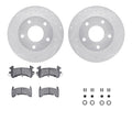R1 1982-1988 Pontiac Firebird Rear Drill & Slot Silver Rotors w/Optimum OE Pads & Hardware