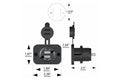 USB Power Socket Dual 5V 1A AND 2.1A with cover AND 3 Mounting Brackets