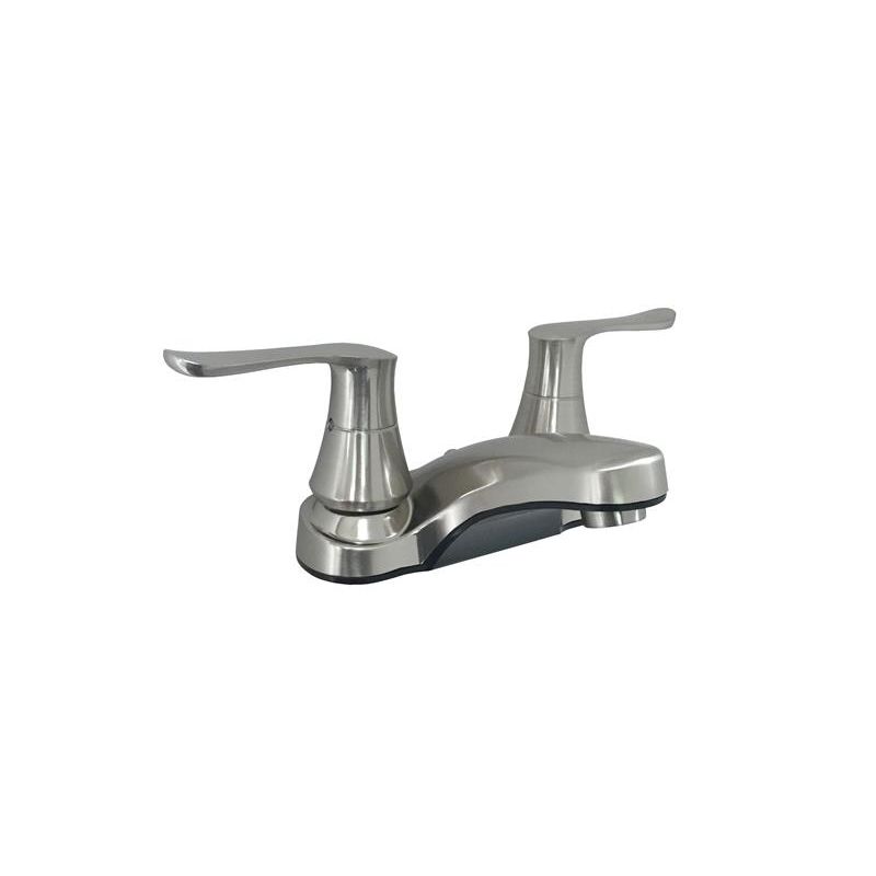 4IN 2HDL LAVATORY W/ SOLID SABER HANDLES BRUSHED NICKEL FINISH (WITH 2.2GPM AERATOR)