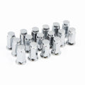 Raceline Hex/Flat Lug Nuts - 10mm x 1.25/14mm - 16 Pack - Chrome