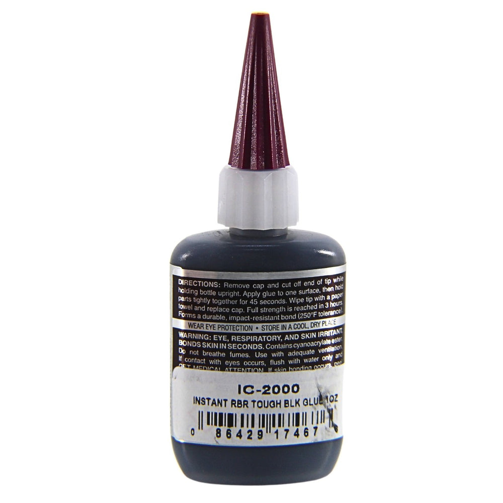 INSTANT RUBBER TOUGH BLACK GLUE 1 OUNCE