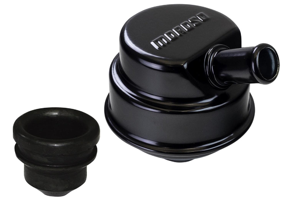Moroso 1-1/4in ID Push-In Oil Separator Breather - Black