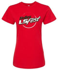 LS FEST LADIES LOGO TEE - RED