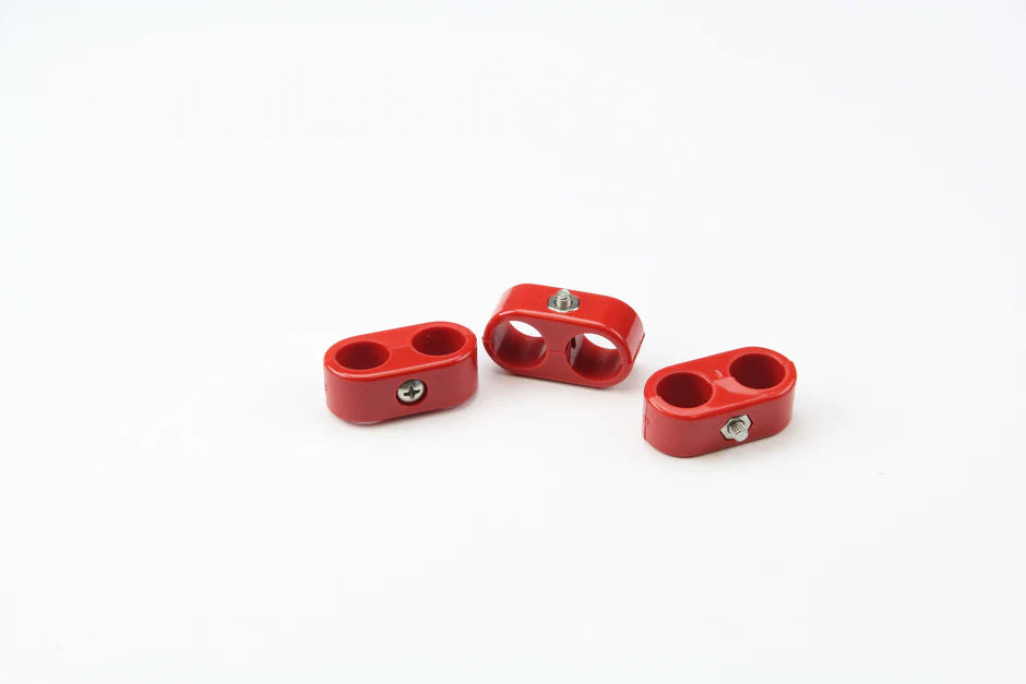 TCLAMP DOUBLE PLACE 5/8IN5/8IN 3 PIECES RED