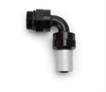 Russell Performance -8 SAE Port Male to -8 AN Hose 90 Degree Crimp On Hose End - Black Anodized
