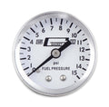 Fuel Pressure Gauge 0-15 PSI 1-1/2 Inch Diameter Fits carburetted applications Mr Gasket