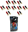 4AWG 1/4IN GOLD RING TERMINALS - 20 PK