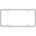 License Plate Frame: Diamondesque License Plate; chrome plated