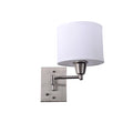 SWING ARM SCONCE WITH SHADE BR/NICK