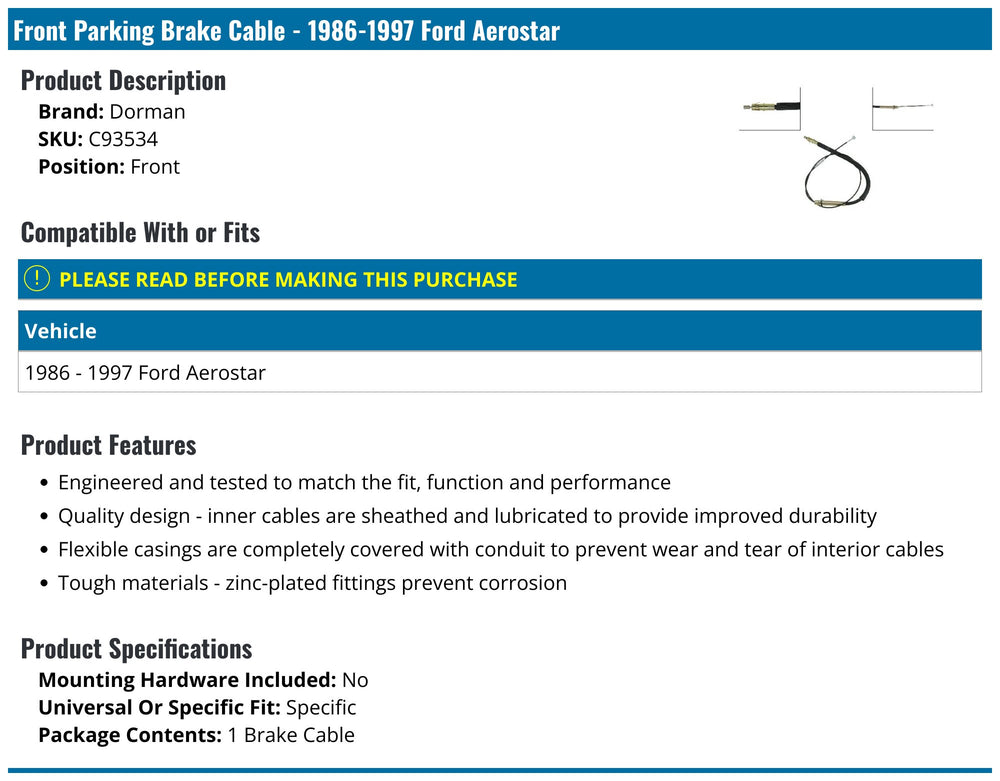 BRAKE CABLE
