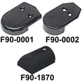 END CAP, RUB RAIL BLACK PACKAGED