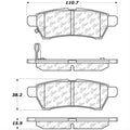 Centric Premium Semi-Metallic Brake Pads w/Shims & Hardware - Rear