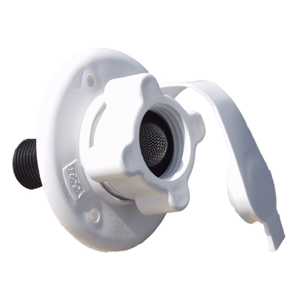 FLUSHER WATER FLANGE PLASTIC POLAR WHITE
