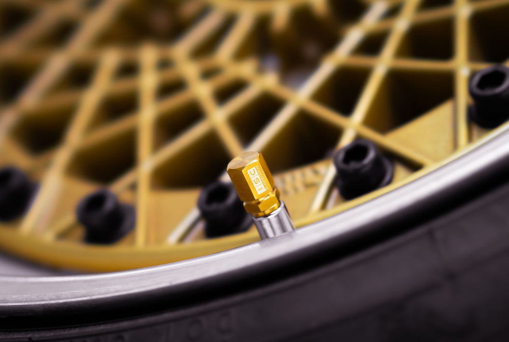 ISC Suspension Titanium Valve Stem Caps (Set of 4) - Gold