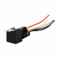 ~(1 lbs. 4X2X2)~ 5-PIN 12-Volt 30/40A Relay w/ 5-PIN Interlocking Wire Connector - Includes 10 inches of 16 AWG Blue White Yellow Black a