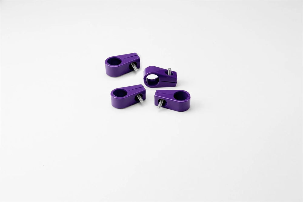TCLAMP SINGLE PLACE 9/16IN (#6AN) 4 PIECES PURPLE