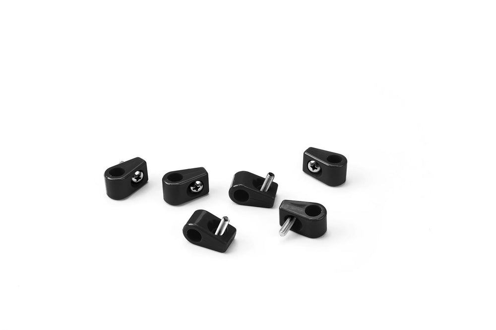 TCLAMP SINGLE PLACE 5/16IN 6 PIECES BLACK