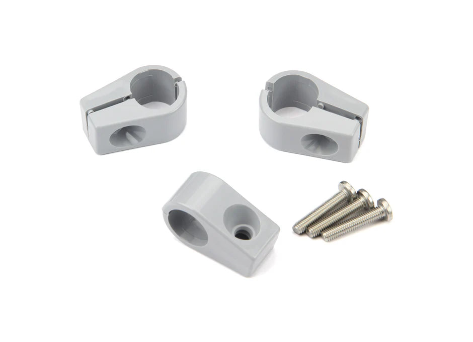 TCLAMP SINGLE PLACE 11/16IN (#8AN) 3 PIECES GRAY