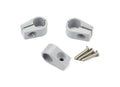 TCLAMP SINGLE PLACE 11/16IN (#8AN) 3 PIECES GRAY