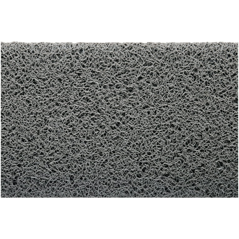 STEP RUG PREMIUM PVC SCRUB W/UV&TPE BACK 17.5IN X18IN GRAY