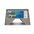 STEP STOOL PLASTIC FOLDING W/NON SKID SILVER MULTILINGUAL