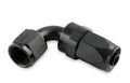 Swivel Hose End -6 AN 90 Degree Swivel Hose End Black Black Satin Anodized Finish Mr Gasket