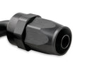 Swivel Hose End -6 AN 90 Degree Swivel Hose End Black Black Satin Anodized Finish Mr Gasket