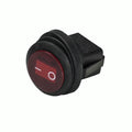 ILLUMINATED RED ROUND ROCKER SWITCH - 5 PACK