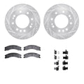 R1 11-19 GMC Sierra 3500 HD Front Drill & Slot Silver Rotors w/Ceramic Pads & Hardware