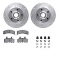 R1 1988-91 GMC C1500 Front Drill & Slot Silver Rotors w/Optimum OE Pads & Hardware