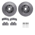 R1 1988-91 GMC C1500 Front Drill & Slot Silver Rotors w/Ceramic Pads & Hardware